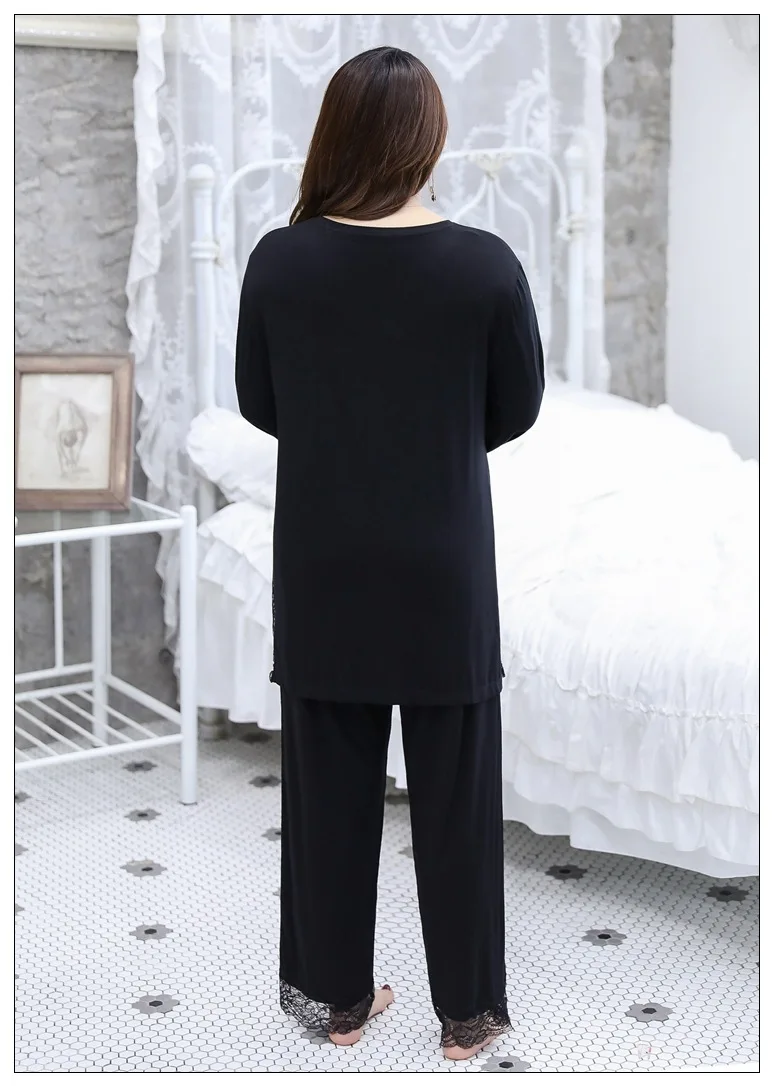 Новинка 2021 осенне-зимние женские пижамные комплекты больших размеров свободные