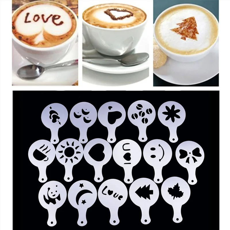 Трафареты для кофе форма капучино красивая модель печати на шейкер из