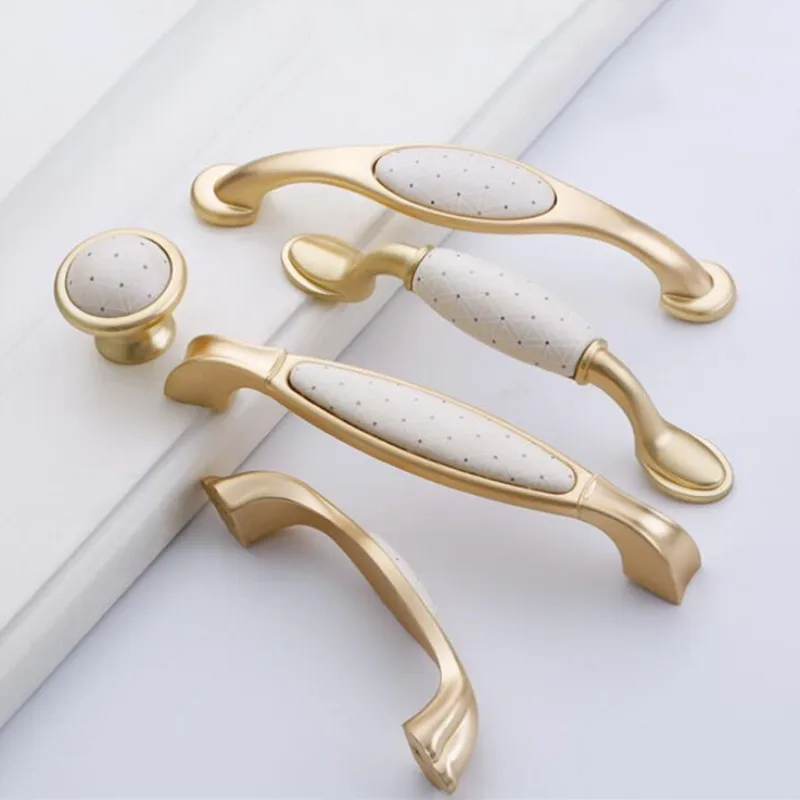 KK &amp FING Европейский роскошный медный матовый цинковый сплав ручки шкафа ящика