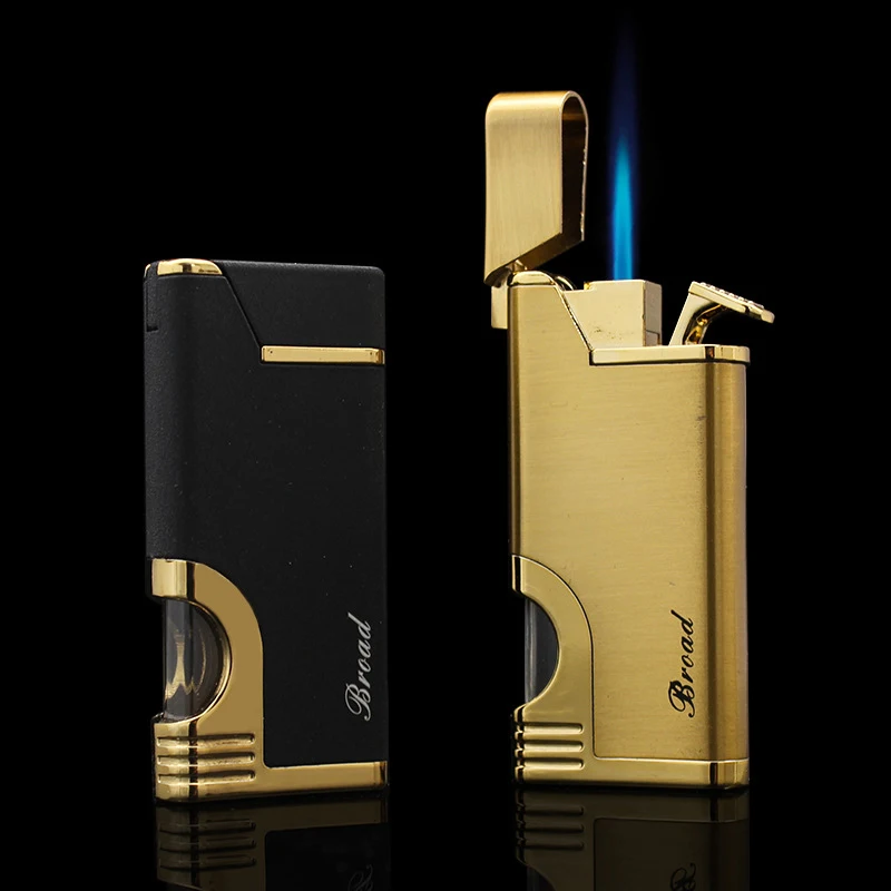 

Windproof Turbo Lighter Visible Gas Lighter Flame Butane Metal Cigar Cigarettes Lighters Mini Lighters Smoking Accessories