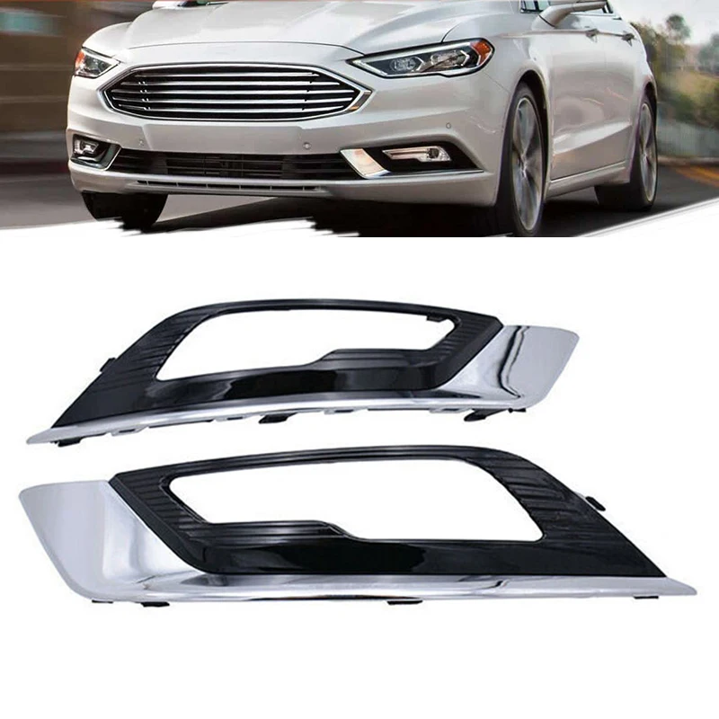 2PCS Lower Fog Light Grille Grill Cover for Ford Fusion Sedan 2017 2018 2019 Lamp Car Accessories | Автомобили и мотоциклы