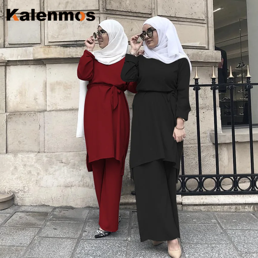 Женский комплект одежды из двух предметов с надписью Eid turkey топа и штанов