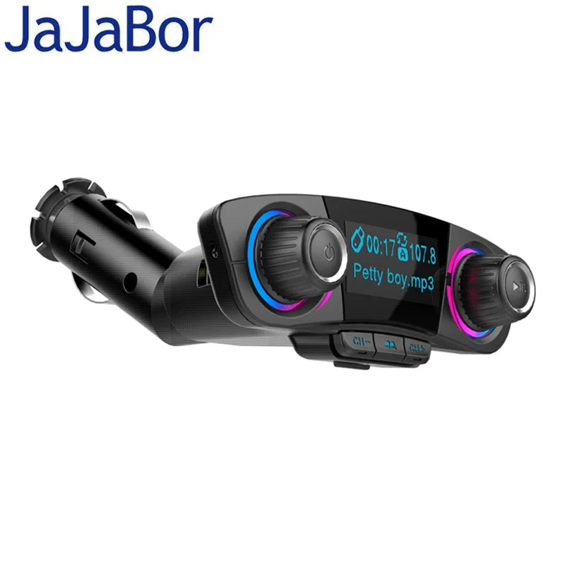 Fm-передатчик JaJaBor Bluetooth Carkit AUX аудио MP3 плеер FM модулятор Handsfree большой экран