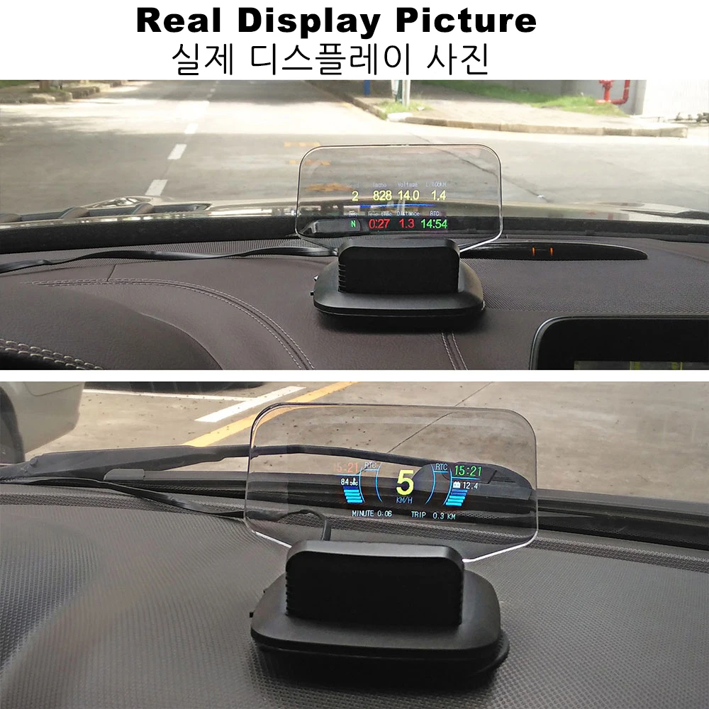 

Newest Head Up Display OBD2 HUD Mirror Updated C1 Optional Navigation GPS HUD Speed Fuel Consumption Car Speedometer Projection