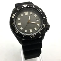 42mm diving watch automatic mechanical male watch automatic movement aseptic gray dial black case strap parnsrpe s010
