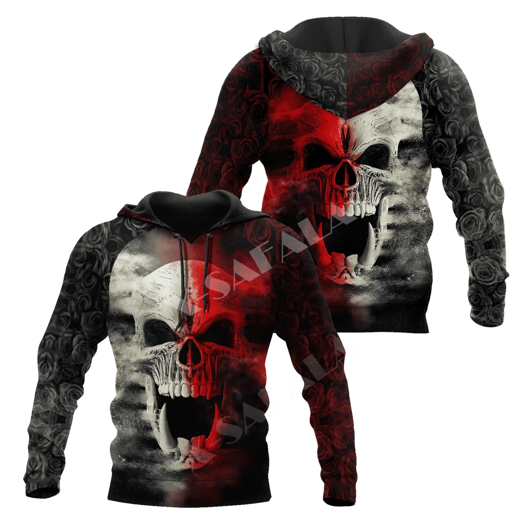 

Dark Clould Skull Tattoo 3D All Print Hoodie Spring Autumn Man Women Harajuku Outwear Zipper Pullover Sweatshirt Casual Unisex