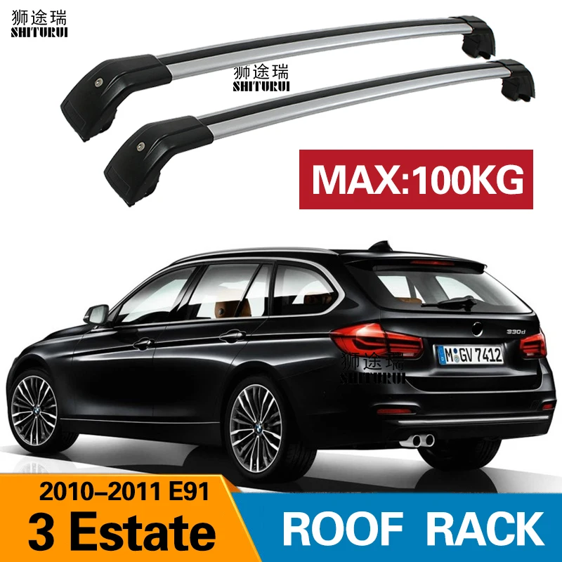 SHITURUI 2 шт. брусья на крышу для BMW 3 Series E91 Estate 2004 2012 боковые бруски из алюминиевого