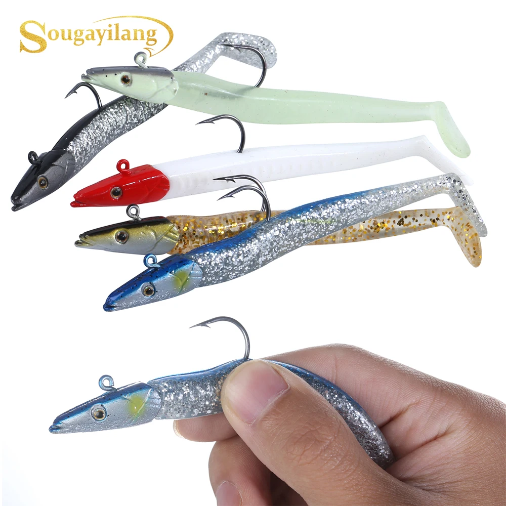 Sougayilang 5 шт. искусственные рыболовные приманки 23 г 10 2 см мягкая искусственная