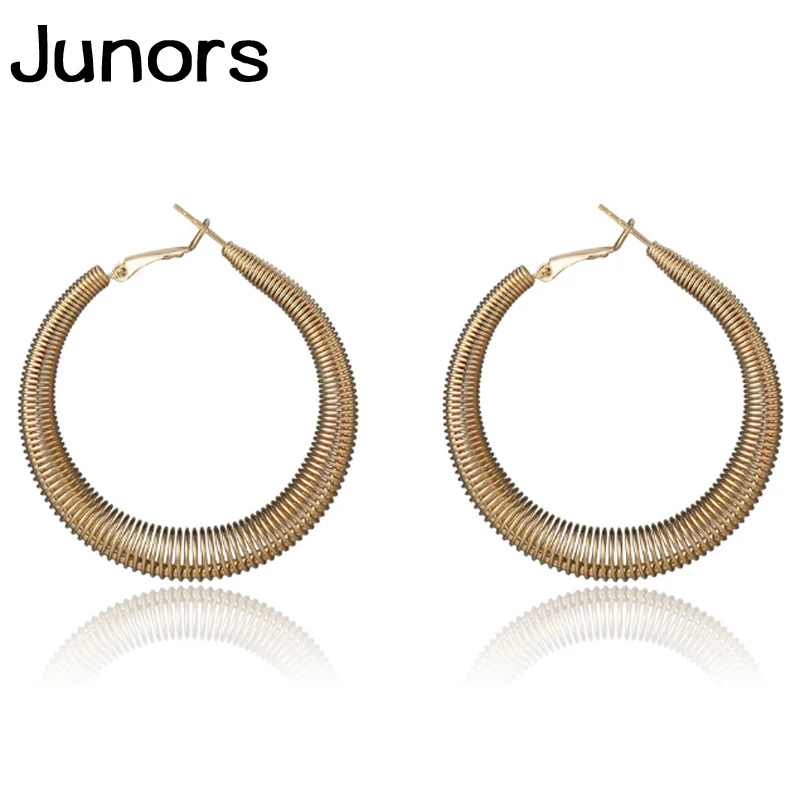 Золотые круглые серьги забавные для женщин винтажные преувеличенные Висячие