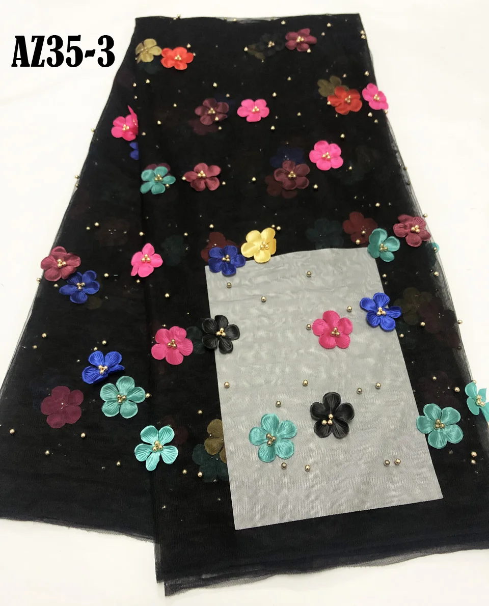 Новый стиль 2020 французская сетчатая кружевная ткань 3D Цветочная африканская