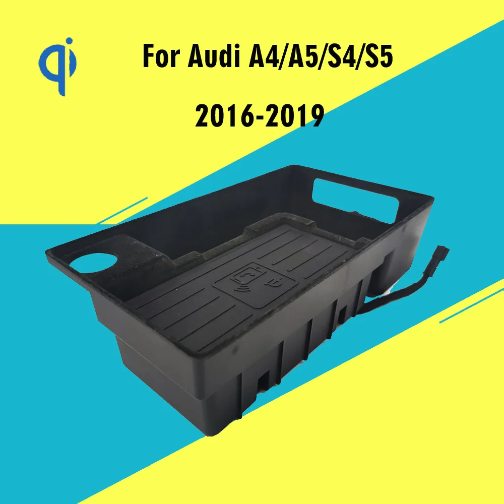 

For Audi A4/A5/S4/S5 2016-2019 15W Qi Fast Charging Car Vehicle Wireless Charger Pad Auto Android Phone Iphone Holder