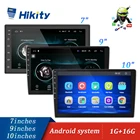Автомобильный мультимедийный плеер Hikity 10,1 дюйма9 дюймов, 7 дюймов, 2 din, Android, автомобильное стерео радио Bluetooth Audio Mirrorlink MP5 плеер с задней камерой