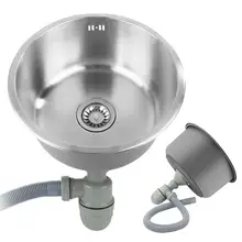 304 Stainless Steel Sink Single Sink Kitchen Sink Sink Single Basin Sink Single Slot With Drain Set Fast Shipping HWC