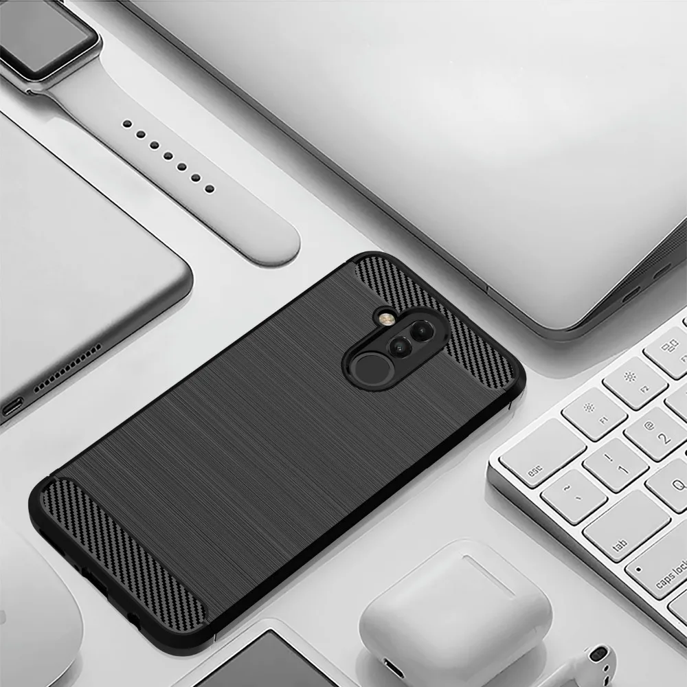 Матовая текстура чехол для huawei Y9 Prime Y7 Y6 Pro Y5 Lite Y3 9 iPhone 7 6 Plus 5 3 Y Макс Y7S карбоновый чехол на заднюю панель