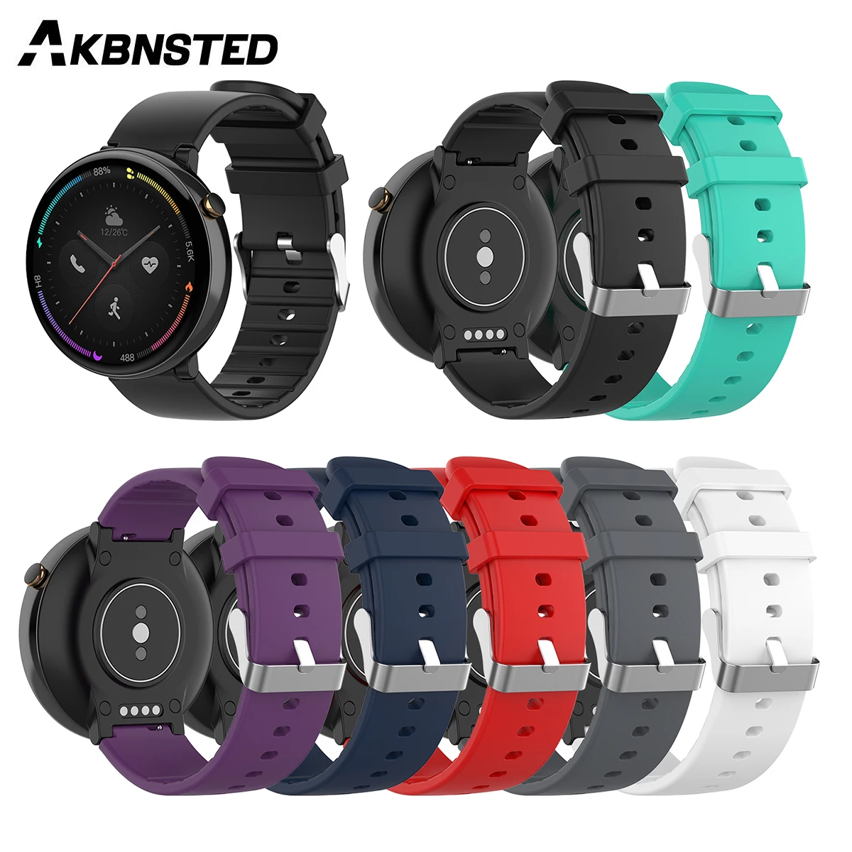 AKBNSTED для Xiaomi Huami Amazfit Verge Цветной силиконовый ремешок смарт часов 2 браслет Сменные
