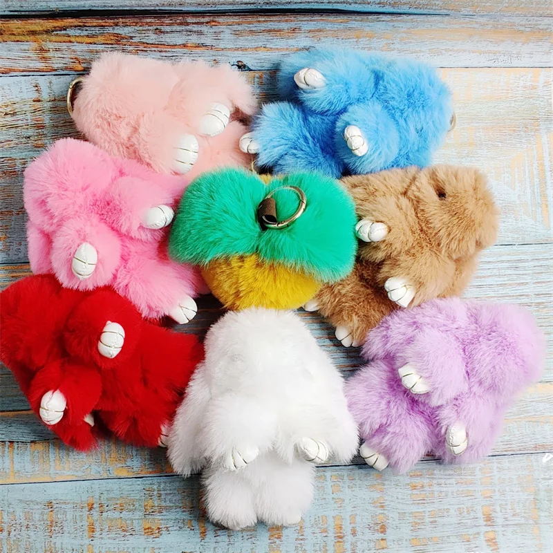 Брелок для автомобиля аксессуары влюбленных Искусственный Кролик подвеска