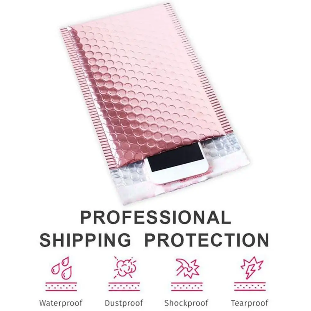 

Rose Gold Bag Bubble Envelop/Rose Gold Foil Bubble Mailer Envelopes Favor For Gift Wedding Packaging & Bag&Mailing T0A7