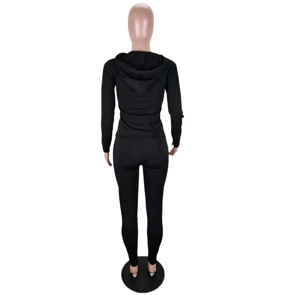 Спортивный костюм Adogirl Женский Повседневный однотонный свитшот с длинным