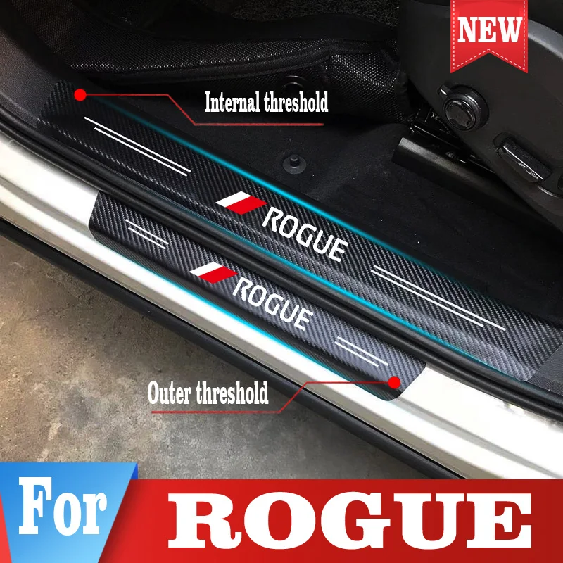 

Car Styling Threshold Waterproof Scratch Resistant Plate Pedal Cover Vinyl PU Stickers For NISSan Rogue Car Retrofit Accessories
