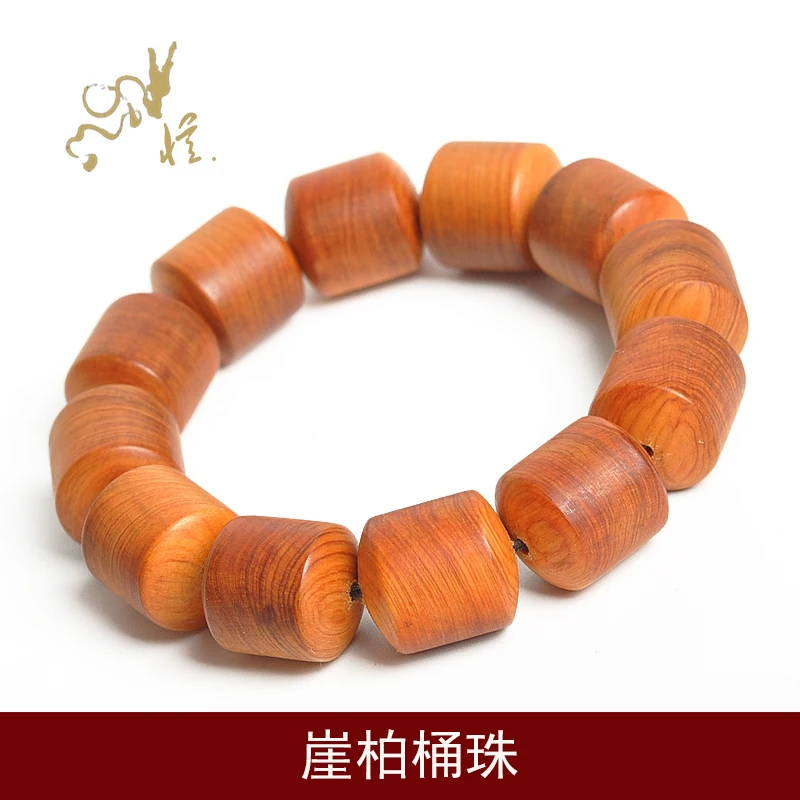 20mm Old Thuja Wood Barrel Beads Tibetan Buddhism Amulet Bracelet | Украшения и аксессуары
