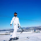 Женский лыжный комбинезон, куртка + брюки, уличный лыжный костюм s, водонепроницаемая верхняя одежда для сноуборда, лыжный костюм для мужчин и женщин