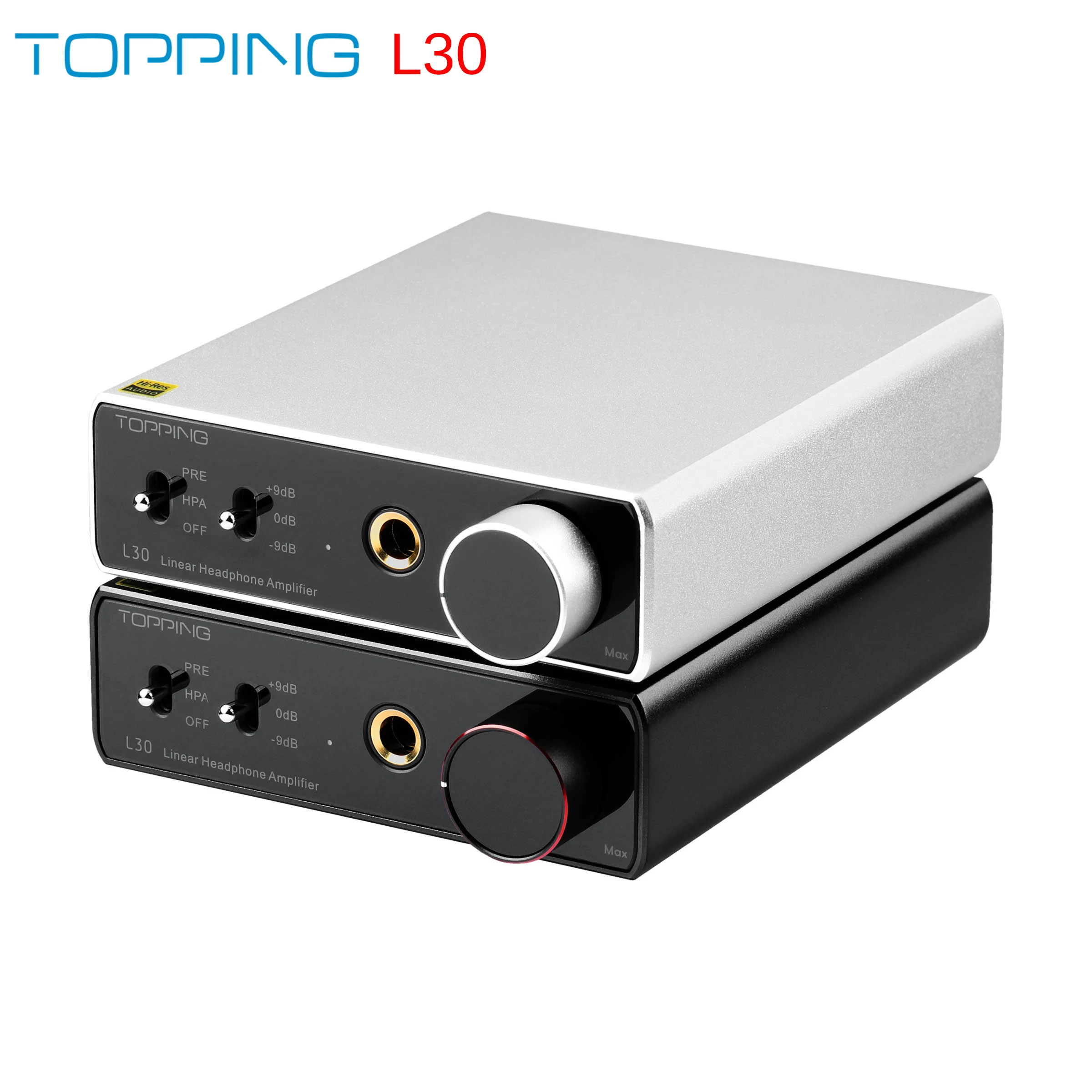

TOPPING L30 Headphone Amplifier Amp 6.35MM NFCA 3 Step Gain Settings HiFi AMP RCA Hi-Res Preamplifier for E30