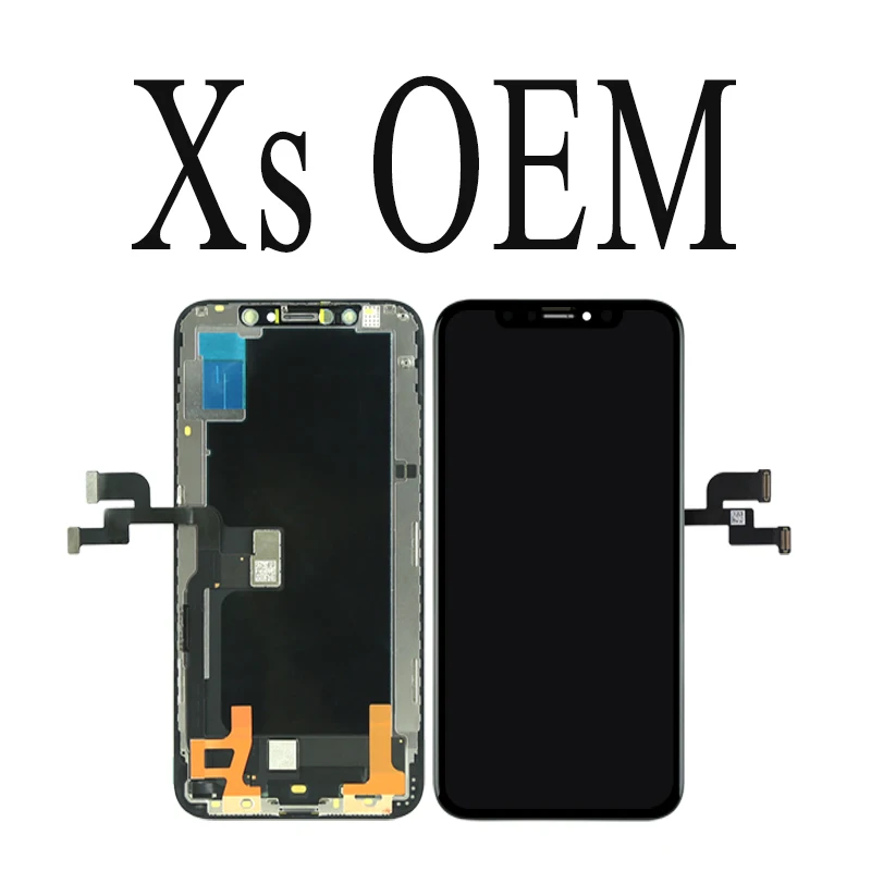 for XS OEM Класс для iPhone X S Max XR ЖК-дисплей для Tianma AMOLED OEM сенсорный экран с дигитайзером запасные части для сборки черный - Color: for XS OEM