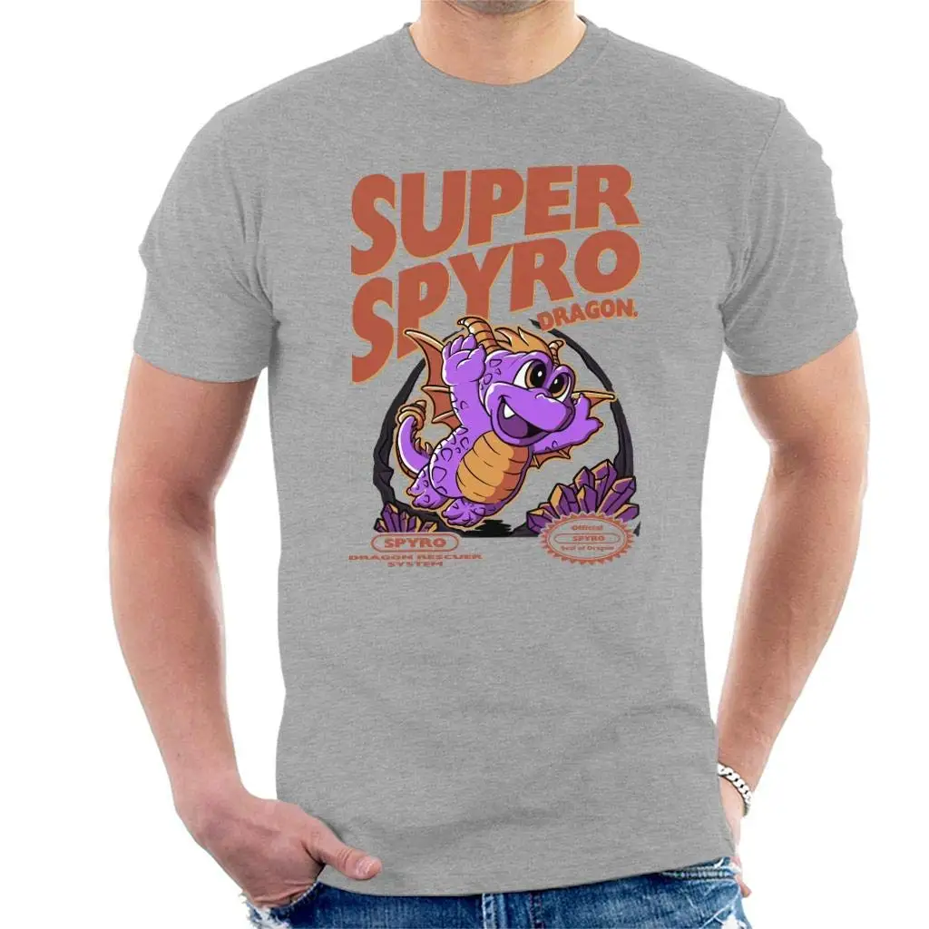 Мужская футболка Super Spyro Mario Bros с круглым вырезом|Мужские футболки| |