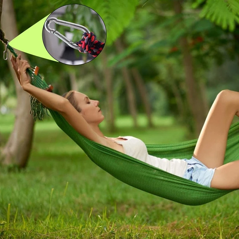 

Promotion! 12 Pcs Carabiner 3 Inch Spring Snap Hook Steel Clip Link Buckle Heavy Duty 8X80mm for Camping Hammock Swing