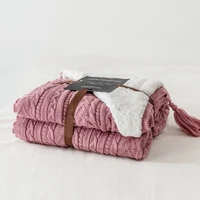inya knit blankets super soft warm blankets cozy breathable autumn decor knitted bedspread luxury sofa bed throw blanket