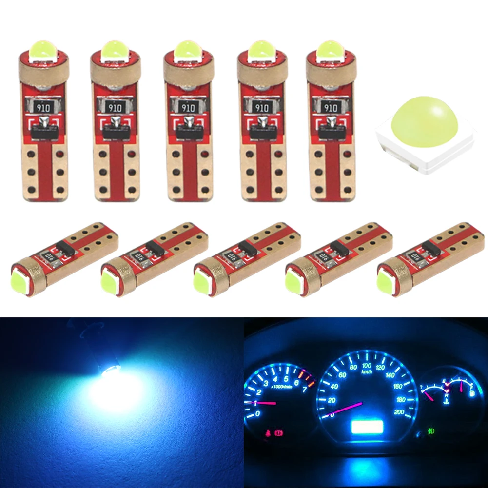 

KEIN 1PC T5 led W3W Instrument Dash Lights Car LED Light for car Interior Dashboard Dash Side Lamp Red White Green Signal Bulb