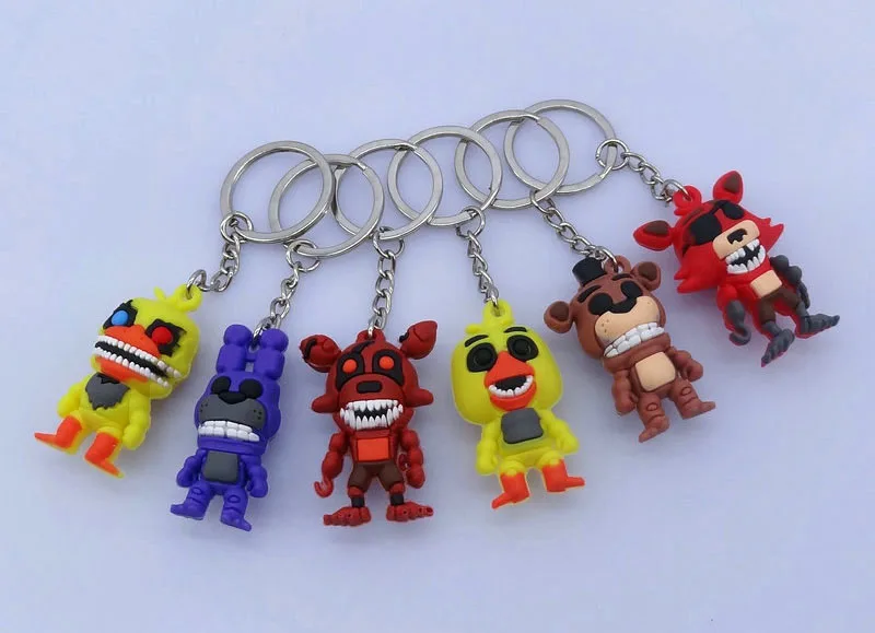 Аниме игра FNAF Five Nights at Freddy's брелок фигурки игрушки лисица Фредди Бонни 3D брелок FNAF подарок детские игрушки