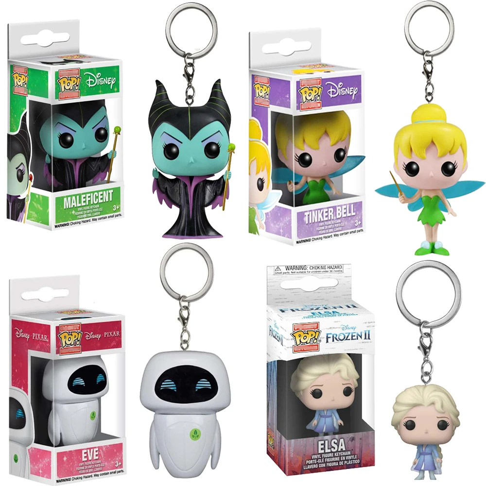

Disney Keychain series Frozen Stitch Mermaid princess Keychain Action Figure Toys Star Wars Yoda Children's holiday gift