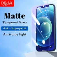 anti blue light matte tempered glass for iphone 12 11 13 pro max mini screen protector iphone x xs 11 pro max xr frosted glass