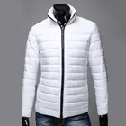 Куртка мужская с карманами, на молнии, однотонная, с воротником-стойкой