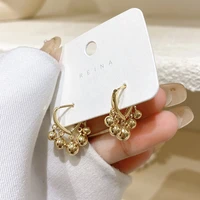 golden pea pendant earrings fashion new french retro tassel female 2021 personalized ear jewelry