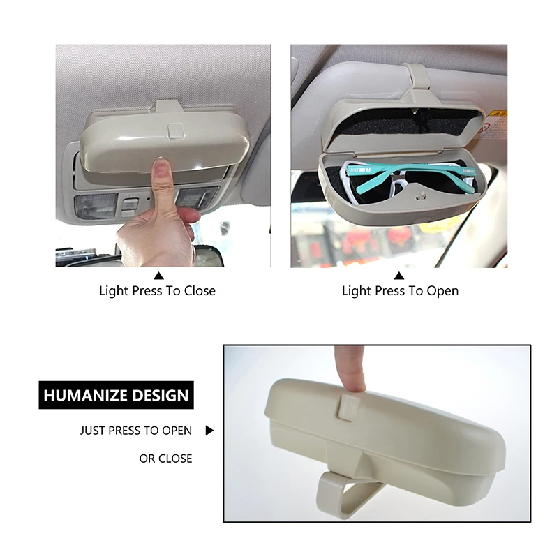 Car Glasses Box Case Holder For Mercedes Benz W204 W203 W211 W210 W212 W124 Cla W205 BMW E46 E39 E60 E36 E90 F30 F10 Accessories |