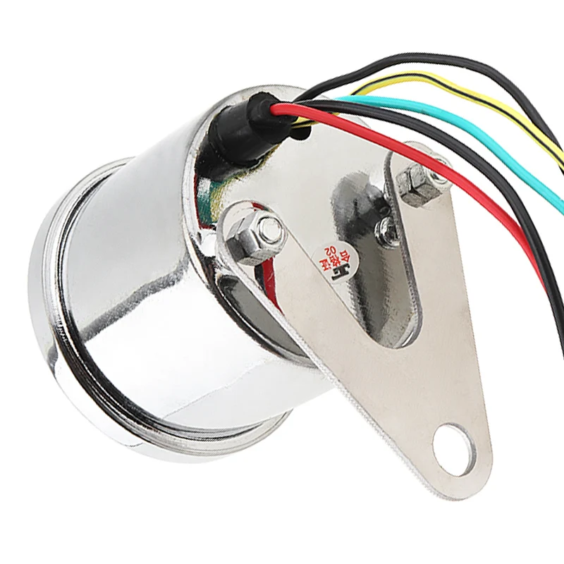 Мотоцикл Тахометр 1,6 W 12V Белый Ретро светодиодный индикатор светильник магнитной индукцией двойной пройденное расстояние в милях для мотоцикла