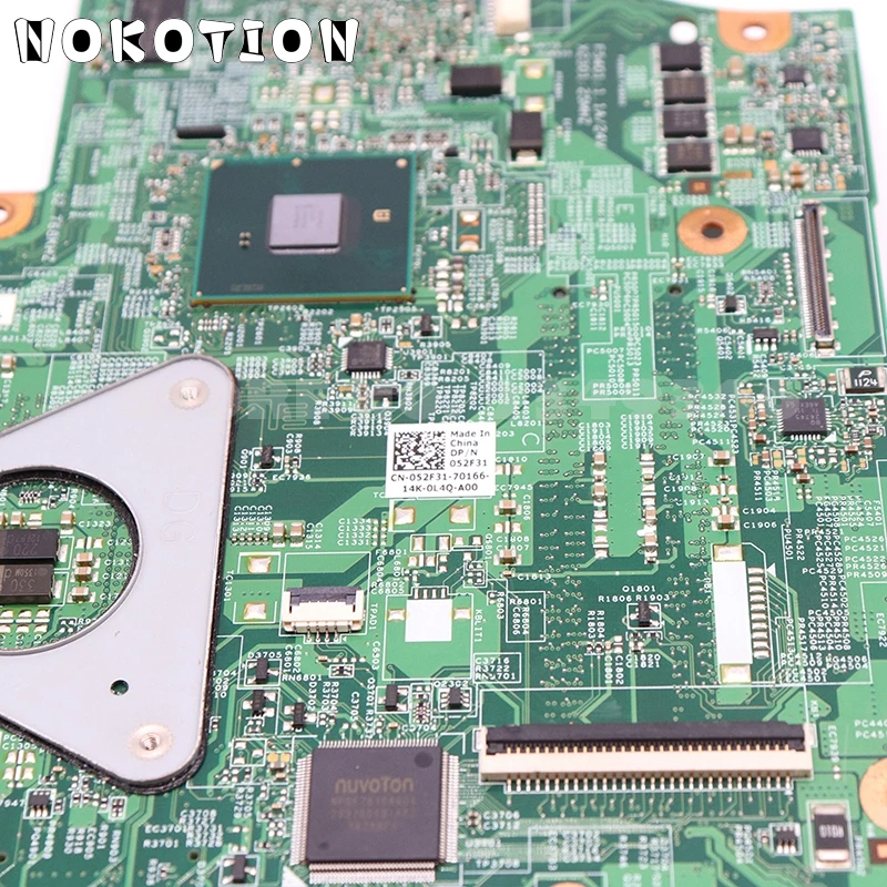 Материнская плата NOKOTION CN-052F31 052F31 52F31 для ноутбука Dell Insprion 15R N5010 материнская 48.4HH01.011
