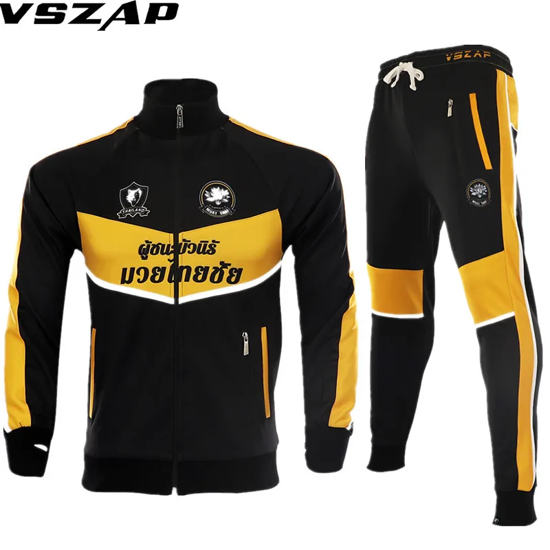 

VSZAP Muay Thai Fighting Fall Jacket Men's sport quick-dry fight competition jacket training MMA Fitness Set mixed martial arts