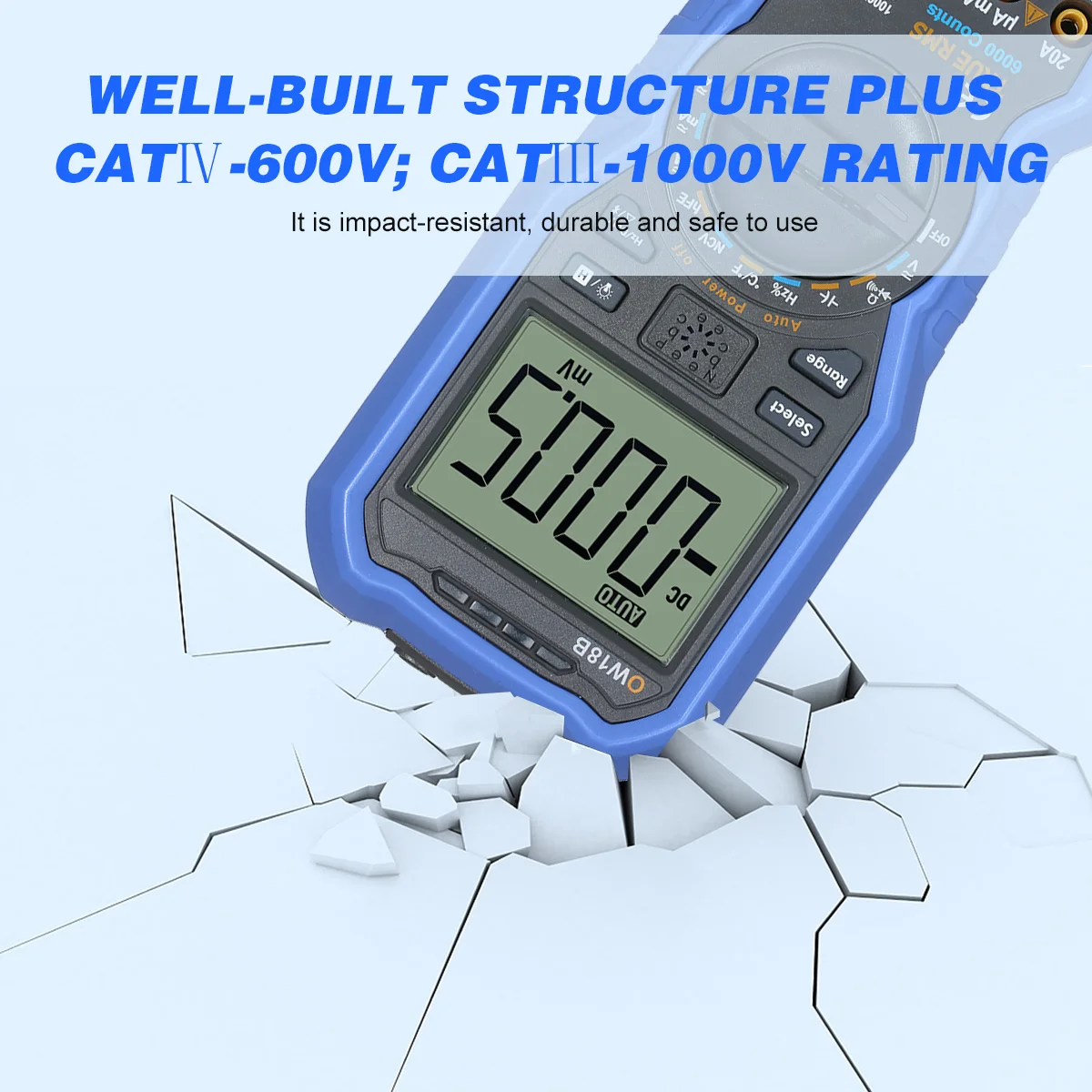 

OWON OW18B Multimeter Digital Smart BLE 4.0 Multimeter True RMS High Accuracy LCD Multimeter with Wireless Connection Data Log