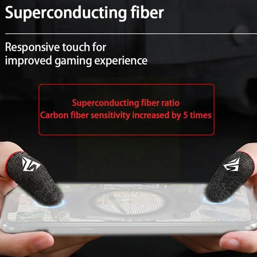 

1 Pair For Mobile Games Gaming Finger Sleeve Breathable Fingertips Sweatproof Anti-slip Fingertip Cover For Mobile Game