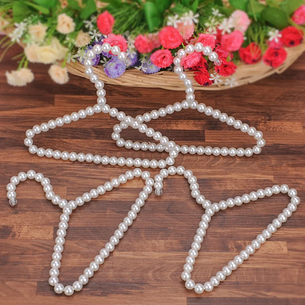 

3pcs 20cm New Dog Clothes Hangers Pearl White Pet Grooming Hangers Accessories For Puppy Animals Cat Chihuahua Supplies (White)