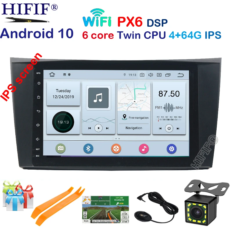 8 &quotIPS DSP 4 ГБ 64 Android 10 0 автомобиля GPS для Mercedes W211 W219 W463 CLS350 CLS500 CLS55 E200 E220 E240 E270 E280 без dvd