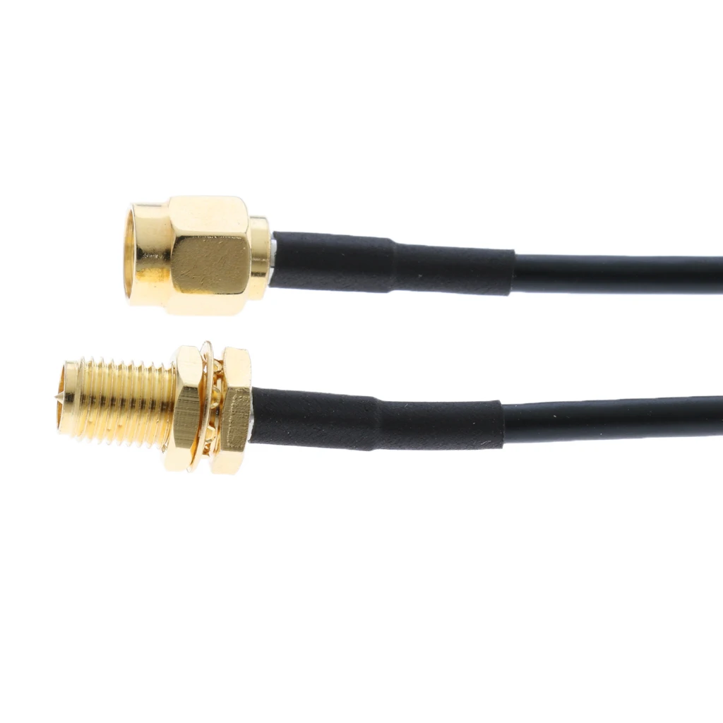 Черный RP SMA коаксиальный удлинитель адаптер для WiFi LAN WAN маршрутизатор Антенна 10