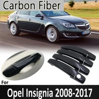 black carbon fiber for opel insignia a mk1 20082016 2013 2014 vauxhall holden buick regal door handle cover car accessories