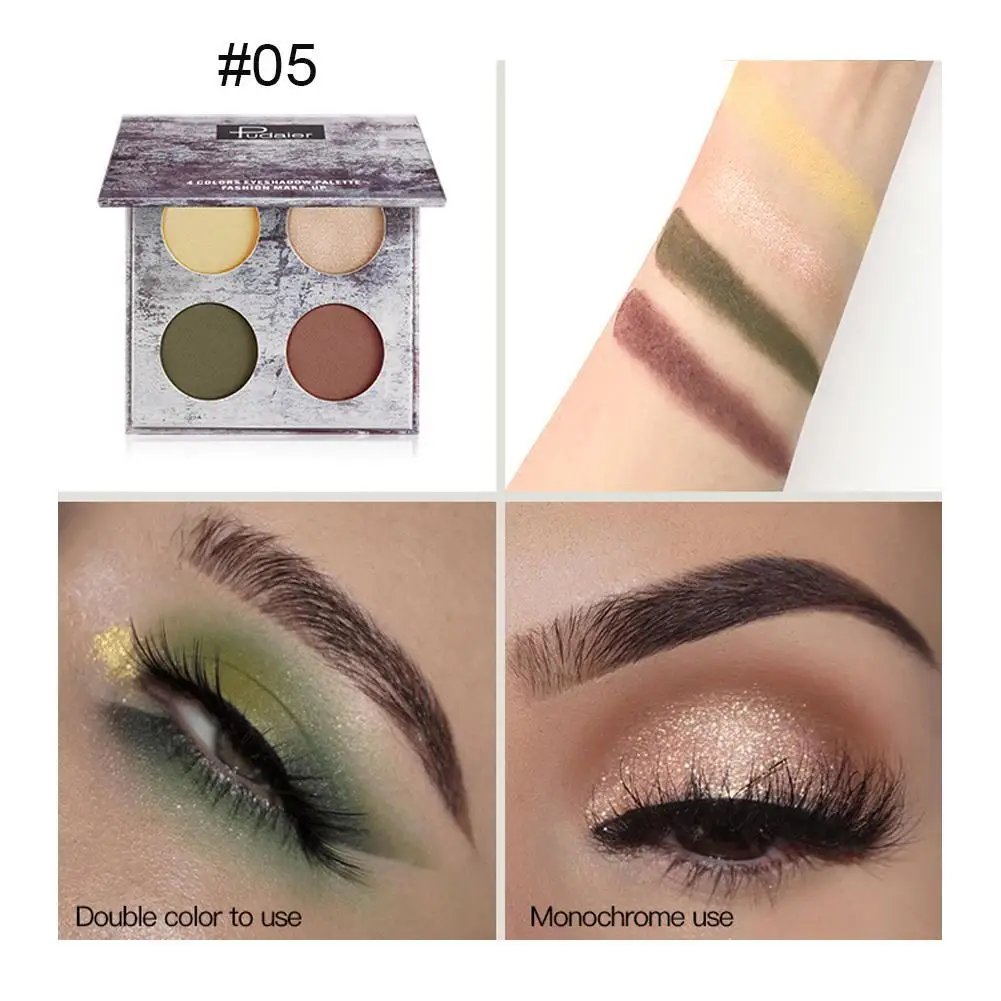Новинка 4 цвета блестящая Мерцающая палитра теней для век стойкий