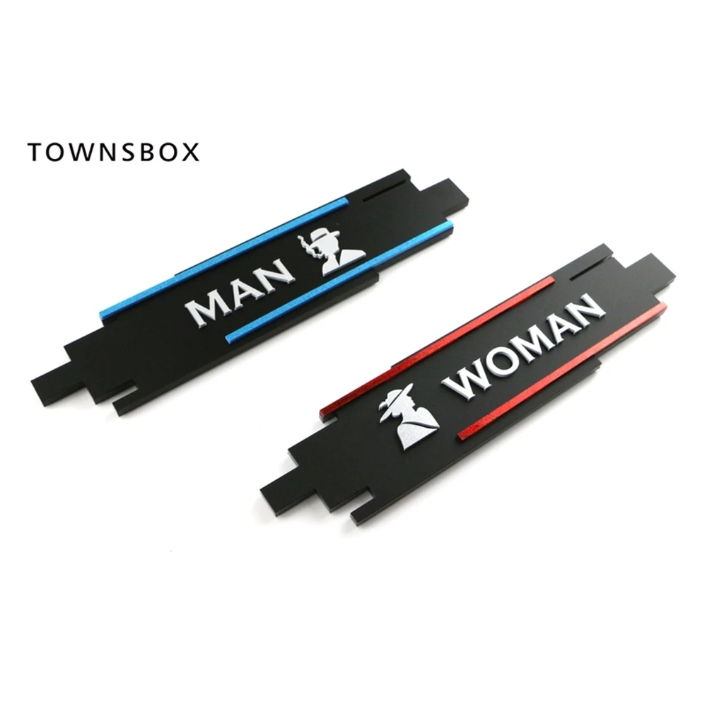 Для мужчин женские двери туалета, ванной Signage доска акрил на заказ Tolilets тег для стирки знаки Туалет вывесок индикатор