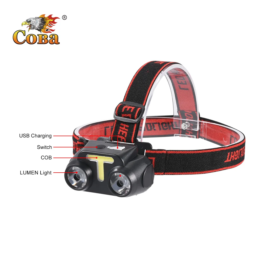 Лампа Налобная лампа Светодиодная Водонепроницаемая с usb зарядкой 18650 лм 4