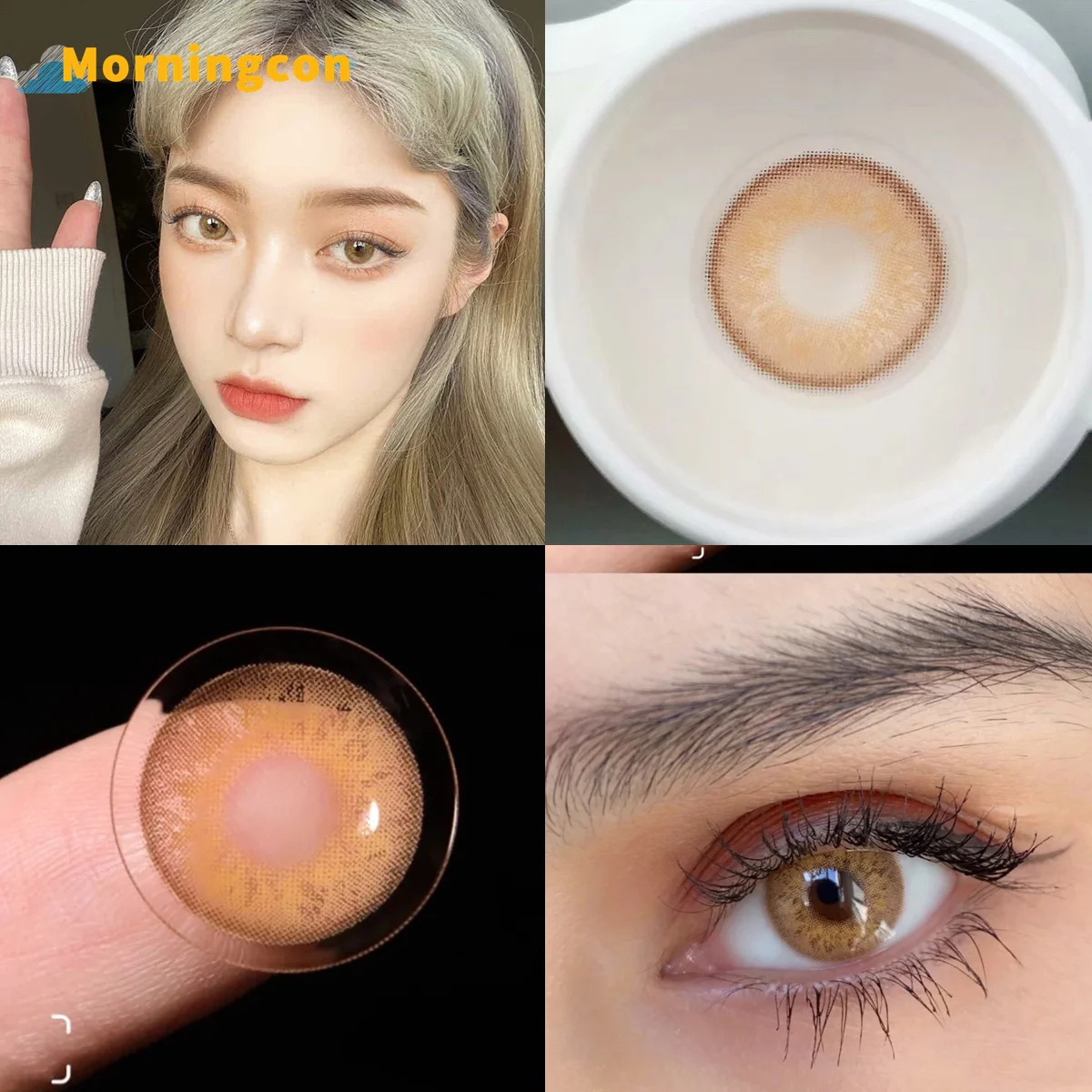 

MORNINGCON russian Brown Myopia Prescription Soft Colored Contact Lenses For Eyes Small Beauty Pupil Make Up Natural Yearly